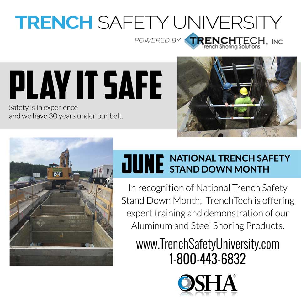 June - National Trench Safety Stand Down Month