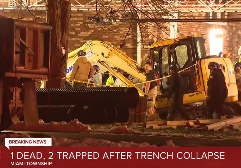 Trench collapse news clip